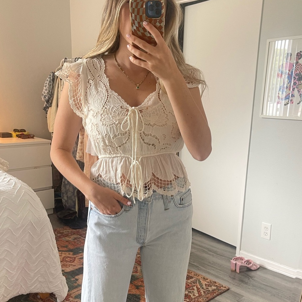 Anthropologie lace blouse